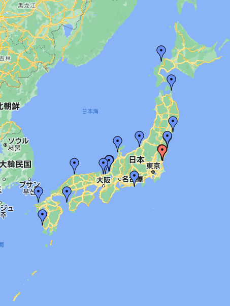 日本の原発マップ